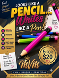 Oversized Pencil Pens - Set of 5