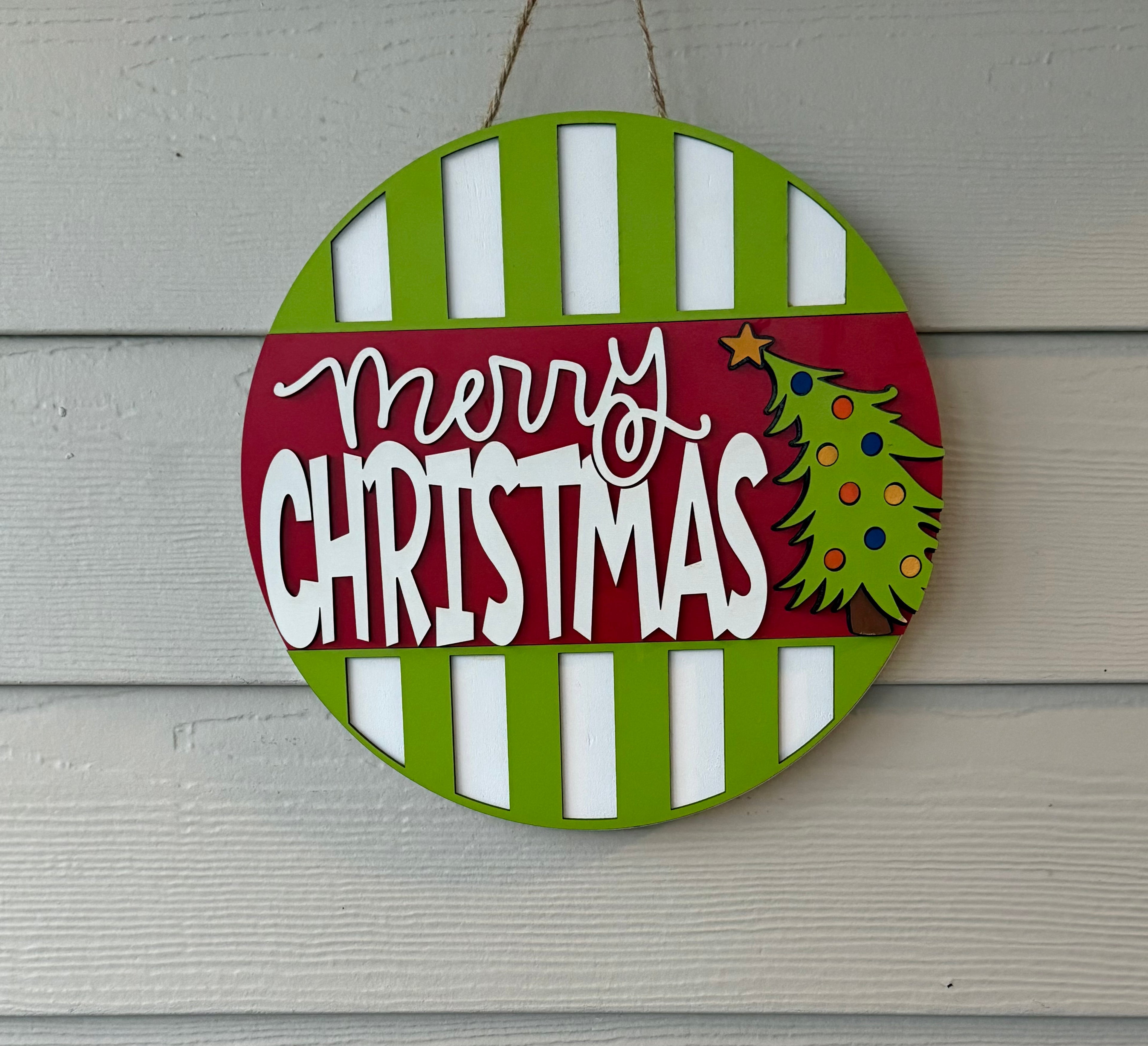 MVM Grinch-ish Merry Christmas | Door Wreath