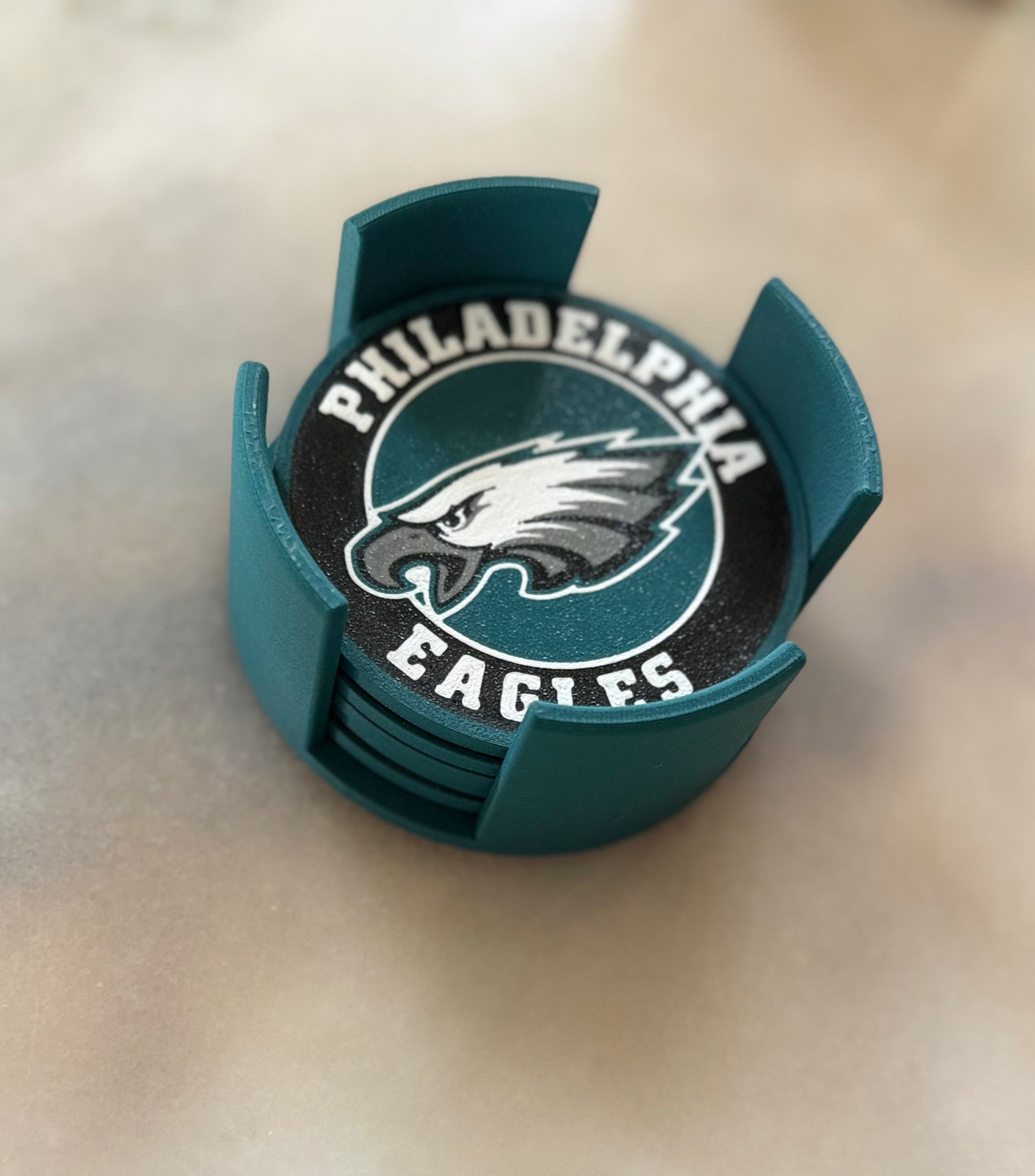Philadelphia Eagles Coaster Set w/ Holder