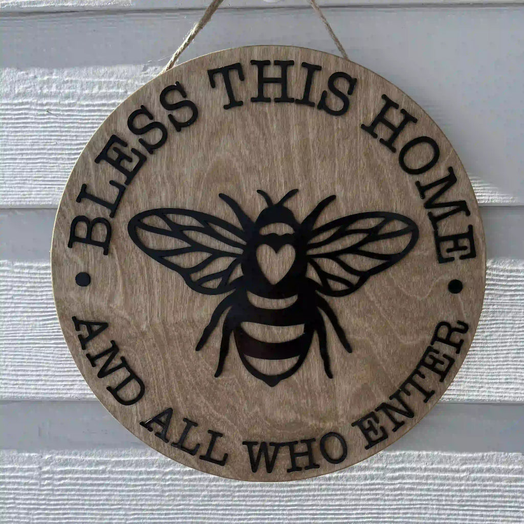 Bless This Home and All Who Enter | Door Hanger