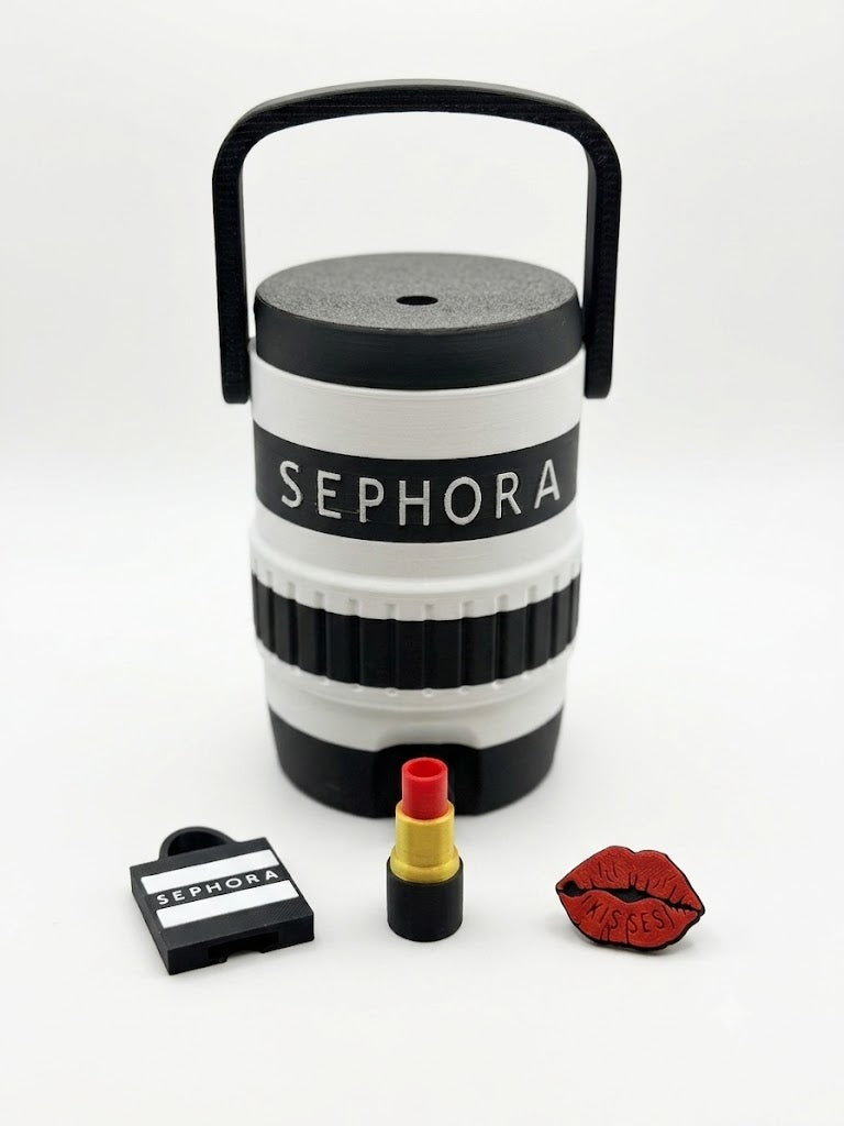 Sephora Inspired Can Coozie Gift Set | Includes Straw Topper, Lip Charm & Bag Can Opener