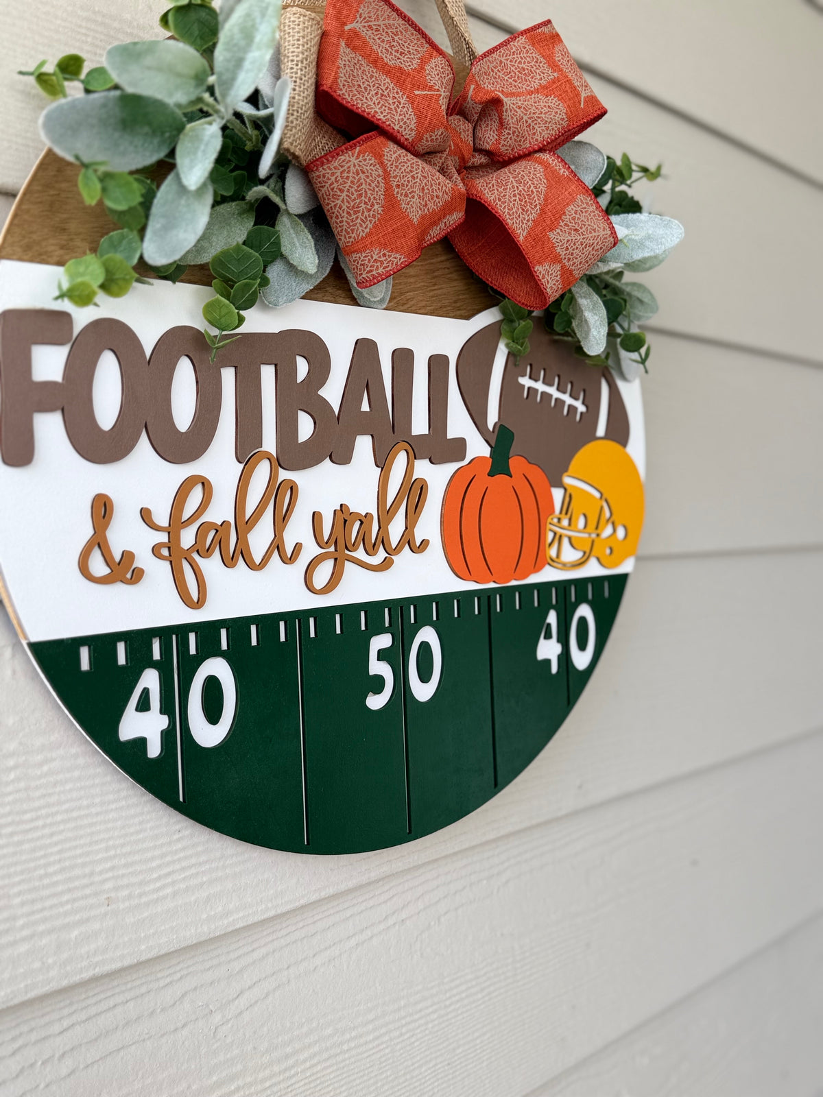 MVM FALL AND FOOTBALL DOOR SIGN