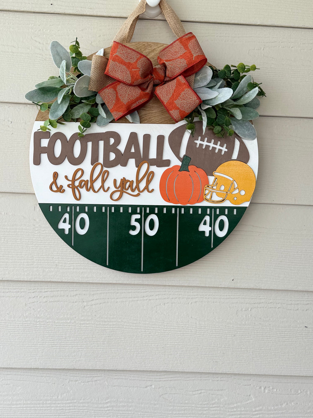 MVM FALL AND FOOTBALL DOOR SIGN