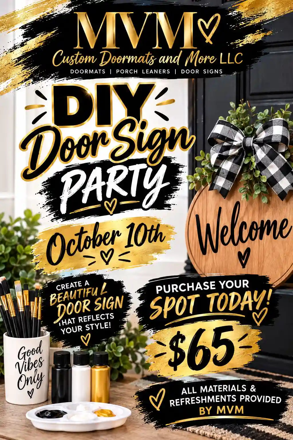 MVM DIY Door Sign Party | MVM Custom Doormat Edition