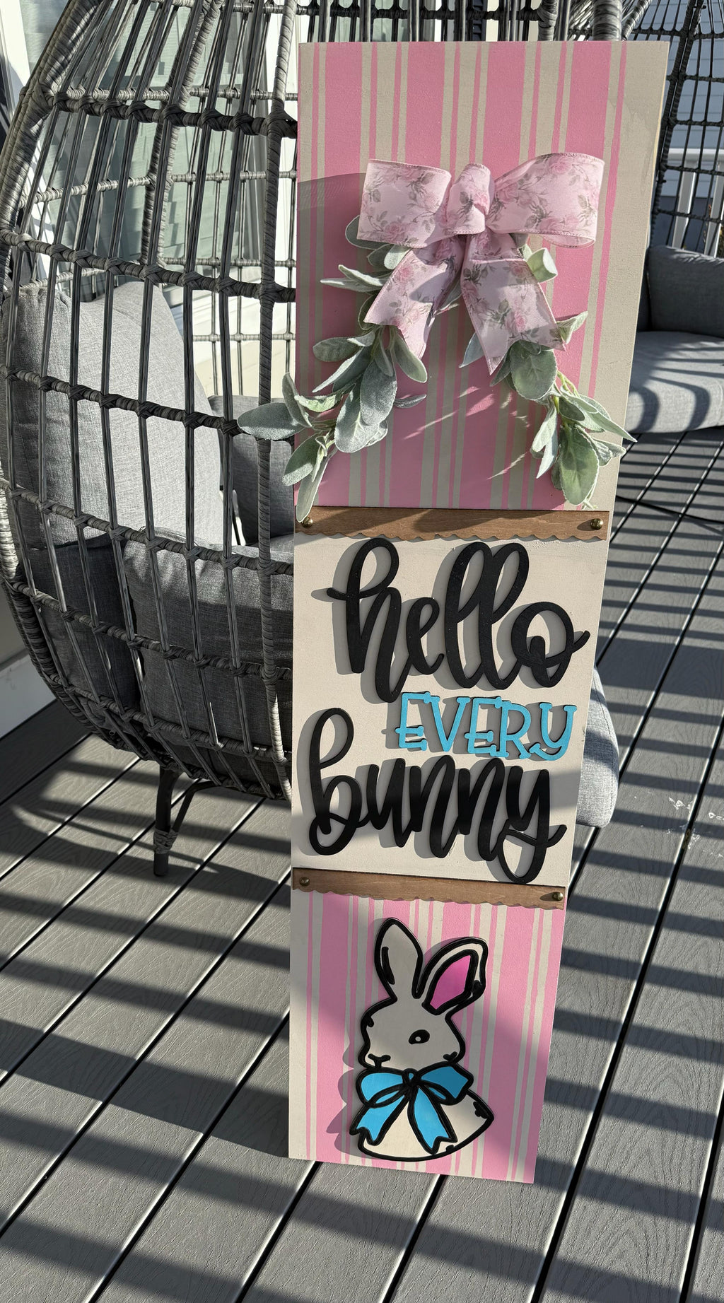 Hello Every Bunny - Door Hanger and Leaner