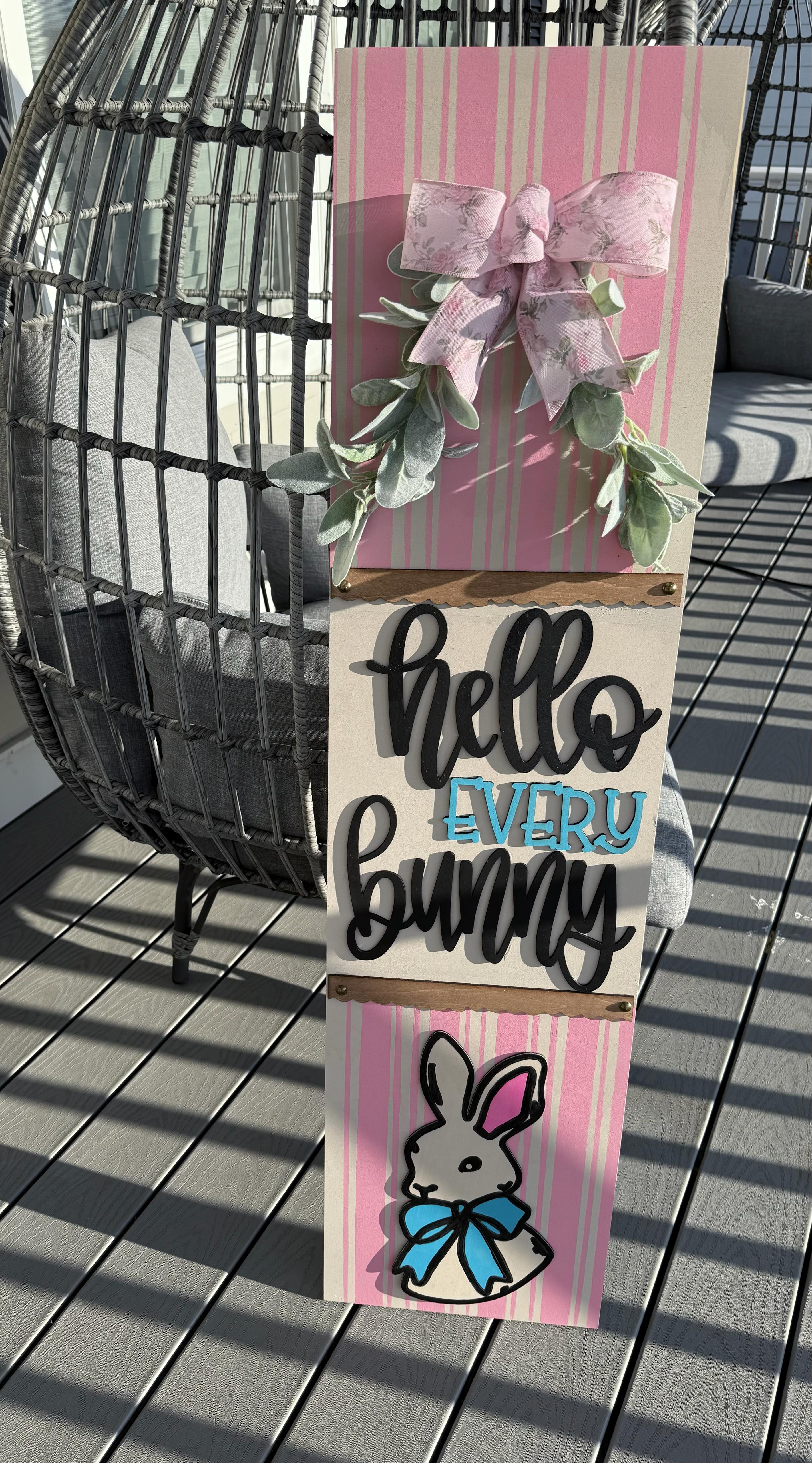 Hello Every Bunny - Door Hanger and Leaner