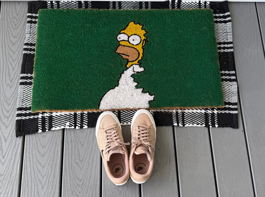 MVM  Homer Simpson Indoor/Outdoor Mat | Funny Doormats | Rubber Backing
