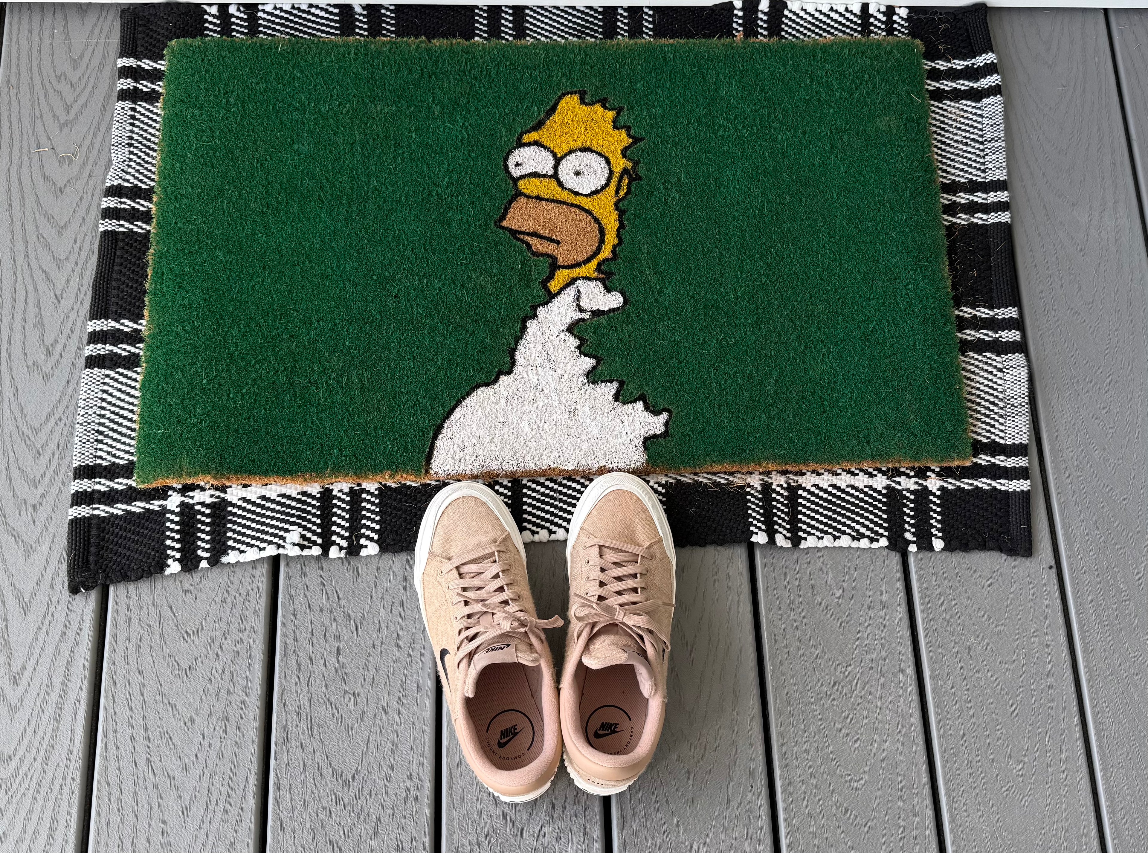 MVM  Homer Simpson Indoor/Outdoor Mat | Funny Doormats | Rubber Backing