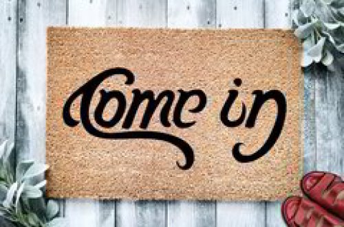 MVM Come In Go Away Upside Down Indoor/Outdoor Mat | Funny Doormats | Rubber Backing