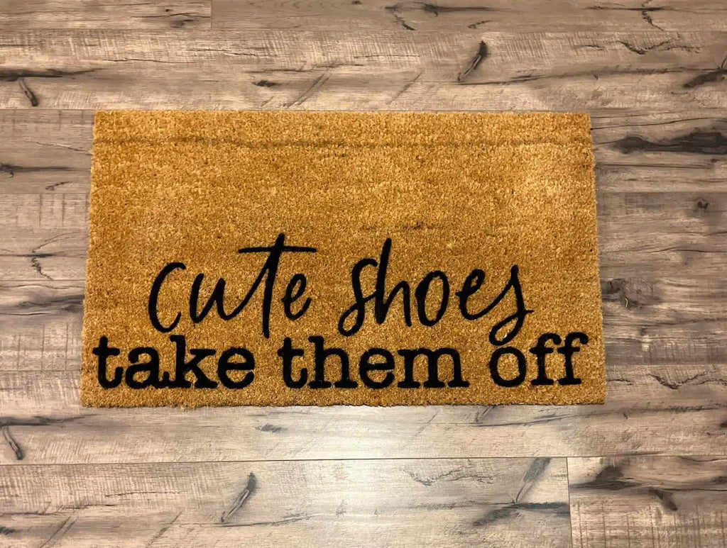 MVM “Cute Shoes, Take Them Off” Indoor/Outdoor Doormat