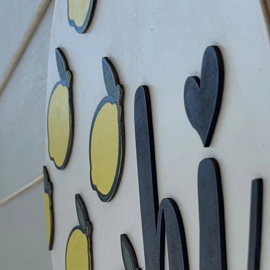 MVM Floral Hi Lemon | Door Hanger