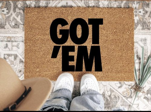 MVM Got ‘Em Indoor/Outdoor Mat | Funny Doormats | Rubber Backing