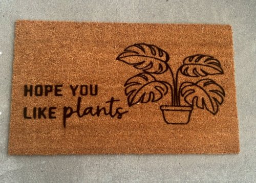 MVM Hope You Like Plants Indoor/Outdoor Mat | Plant Lovers | Rubber Backing