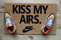 MVM Kiss My Airs Indoor/Outdoor Mat | Funny Doormats | Rubber Backing