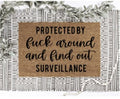 MVM PROTECTED BY F around and find out SURVEILLANCE Indoor/Outdoor Mat | Funny Doormats | Rubber Backing.jpg