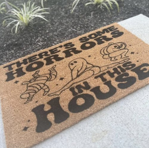 MVM There’s Some Horrors in This House Indoor/Outdoor Mat | Funny Doormats