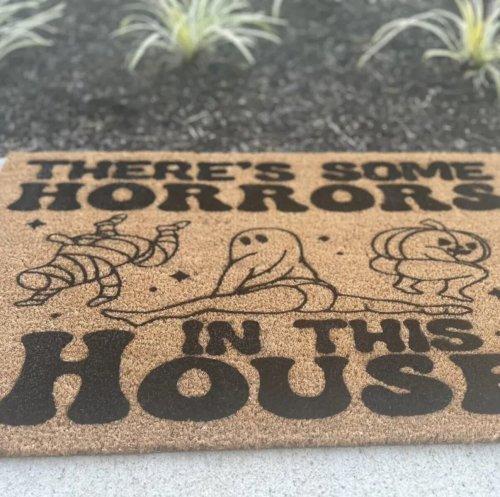 MVM There’s Some Horrors in This House Indoor/Outdoor Mat | Funny Doormats