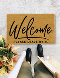 MVM Welcome But Leave by 9 Indoor/Outdoor Mat