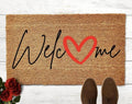 MVM Welcome (HEART) Doormat Indoor/Outdoor Mat | Welcome Mat | Rubber Backing