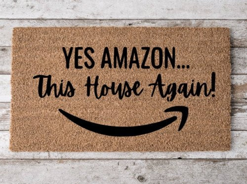 MVM Yes Amazon Indoor/Outdoor Mat | Funny Doormats |Rubber Backing