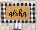 MVM aloha Summer Doormat Indoor/Outdoor Mat | Welcome Mat | Rubber Backing