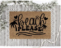 MVM beach PLEASE Summer Doormat Indoor/Outdoor Mat | Welcome Mat | Rubber Backing