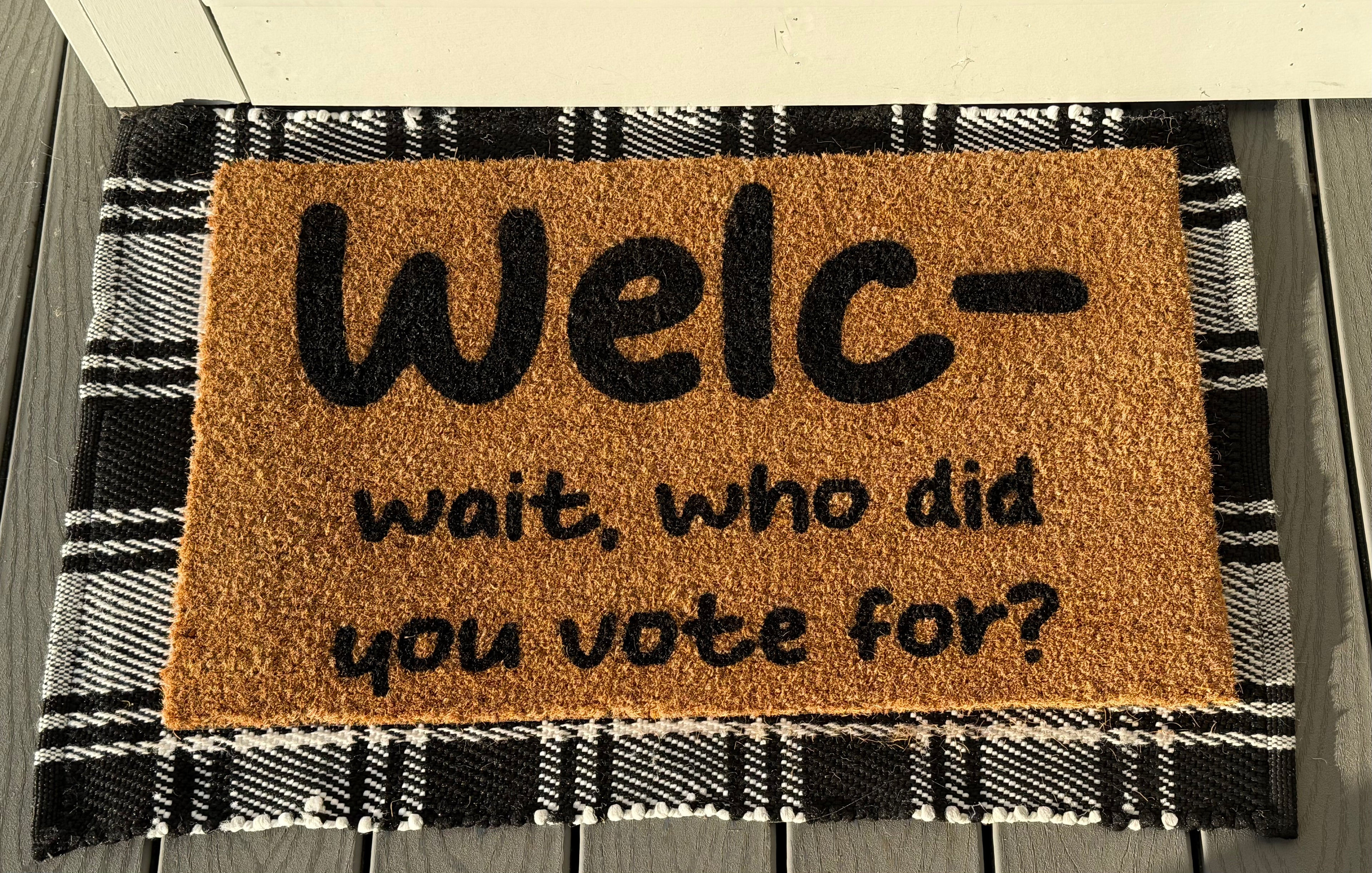 MVM WELC...WAIT  Doormat Indoor/Outdoor Mat | Welcome Mat |Rubber Backing